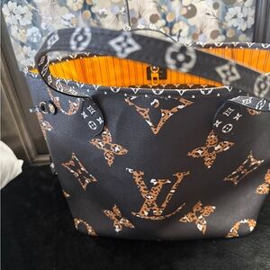 Louis Vuitton Black and Orange Tote